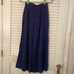 Young Fabulous and Broke YFB Navy Blue Lyocell Sailor Wide Leg Pants Size S
